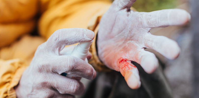 active skin repair spray on wounds