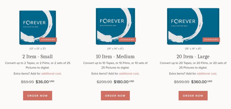 forever digitizing box prices