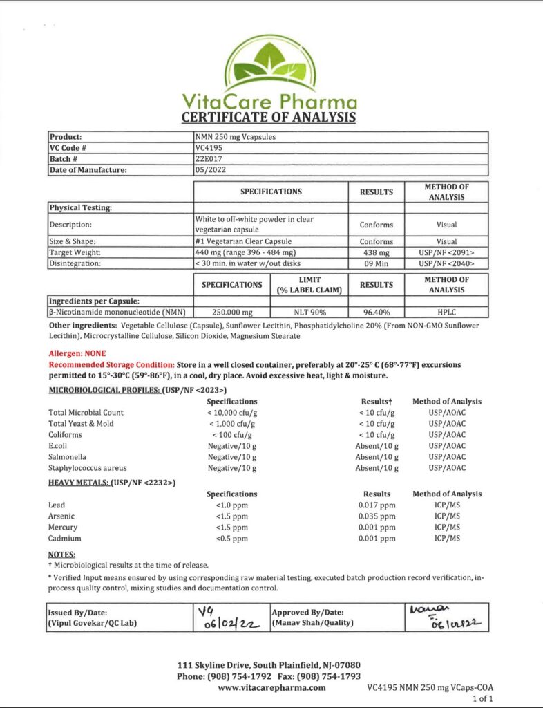pure nmn vitacare pharma